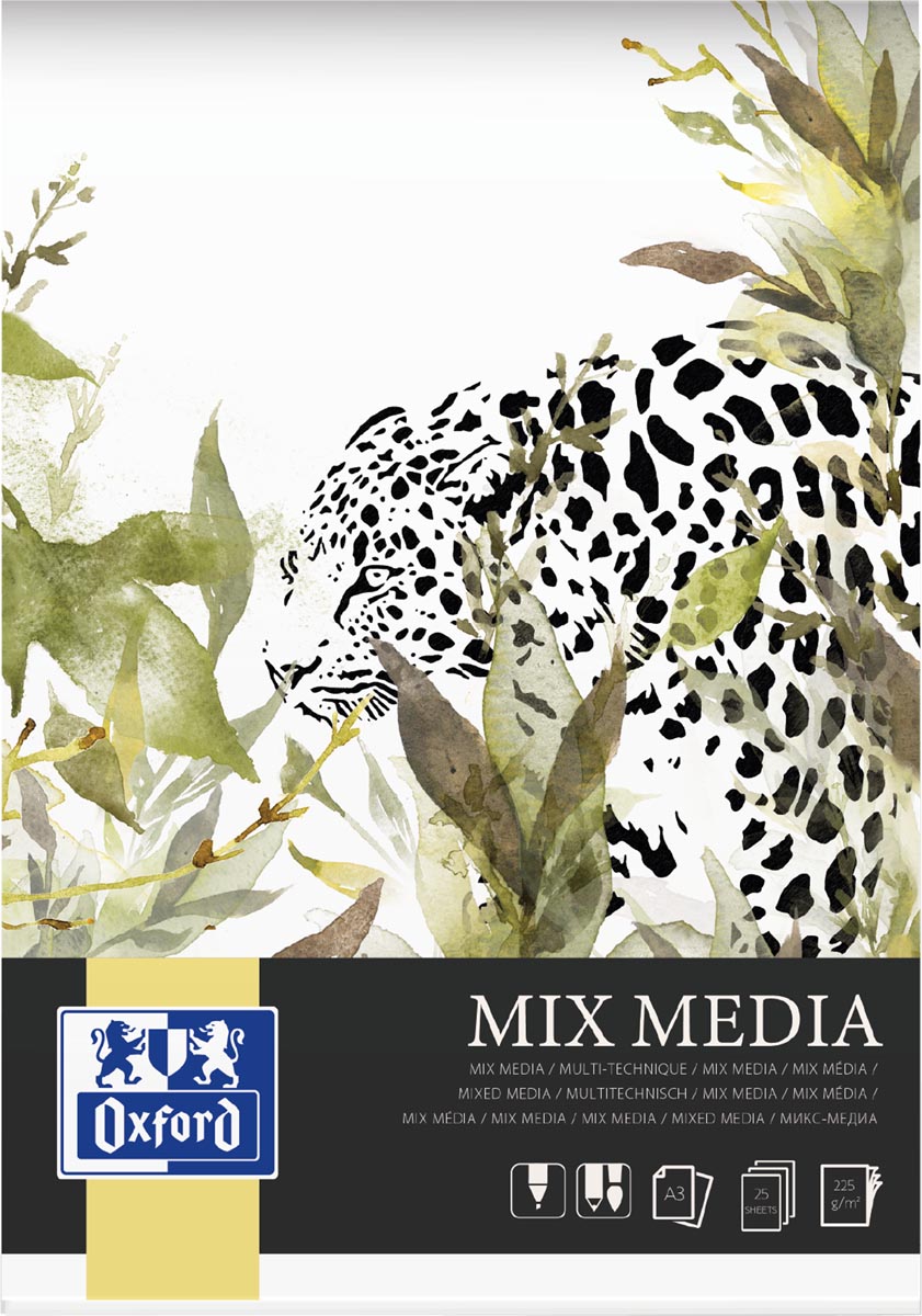 Oxford mixed media blok A3, 25 vel, 225 g/m² afbeelding
