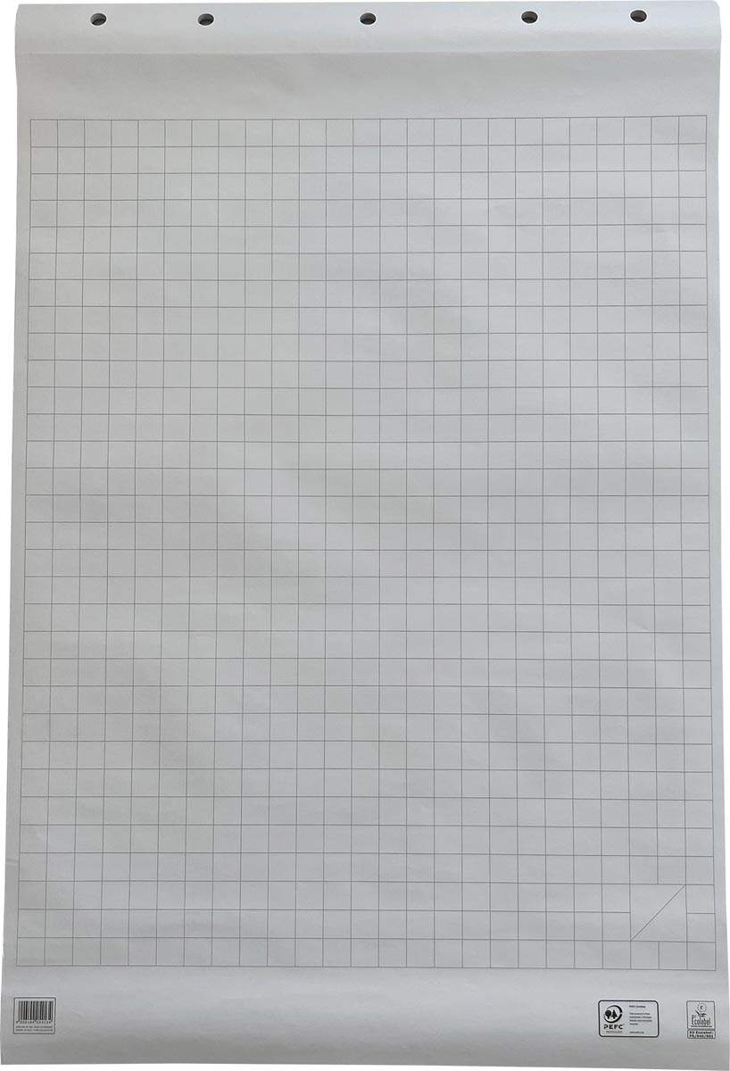 Work papierblok voor flipcharts, geruit, ft 65 x 98 cm, blok van 50 vel Work papierblok voor flipcharts, geruit, ft 65 x 98 cm, blok van 50 vel