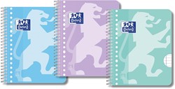 Oxford  bloc de cours School collège, ft A5+, 80 feuilles, ligné, paquet de 3 pièces, assorti