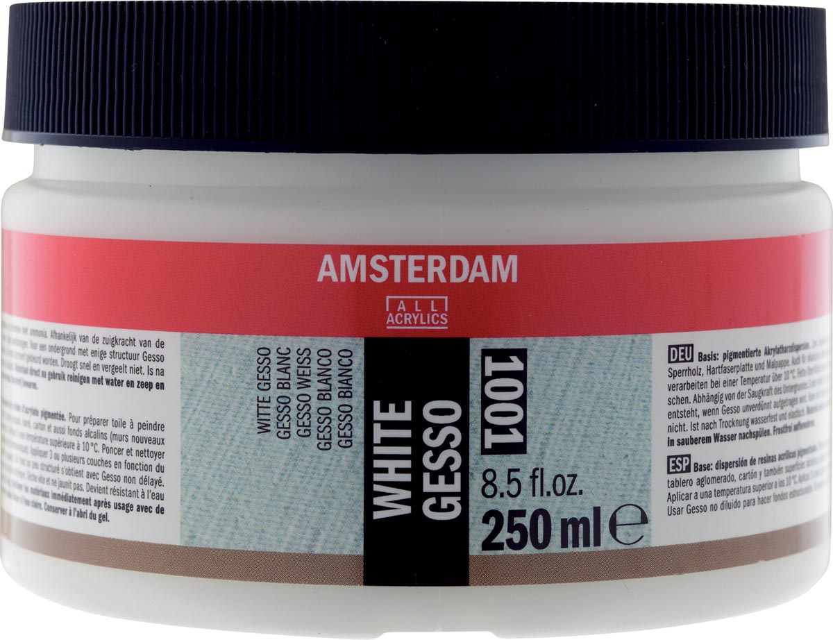 Amsterdam witte gesso, fles van 250 ml Amsterdam witte gesso, fles van 250 ml