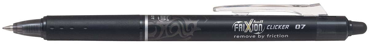 Pilot FriXion Ball Clicker roller, intrekbaar, medium punt, 0,7 mm, zwart afbeelding