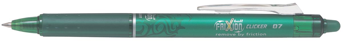 Pilot FriXion Ball Clicker roller, intrekbaar, medium punt, 0,7 mm, groen afbeelding