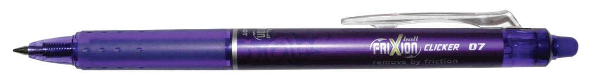 Pilot FriXion Ball Clicker roller, intrekbaar, medium punt, 0,7 mm, paars afbeelding