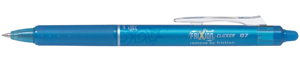 Pilot FriXion Ball Clicker roller, intrekbaar, medium punt, 0,7 mm, turkoois