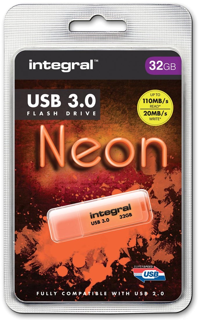Integral USB 3.0 Stick 32 GB – Schwarz, Mit Fester Kappe, Schnelle Datenübertragung