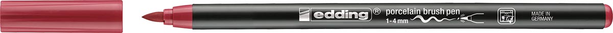 Edding porselein penseelstift e-4200, karmijnrood