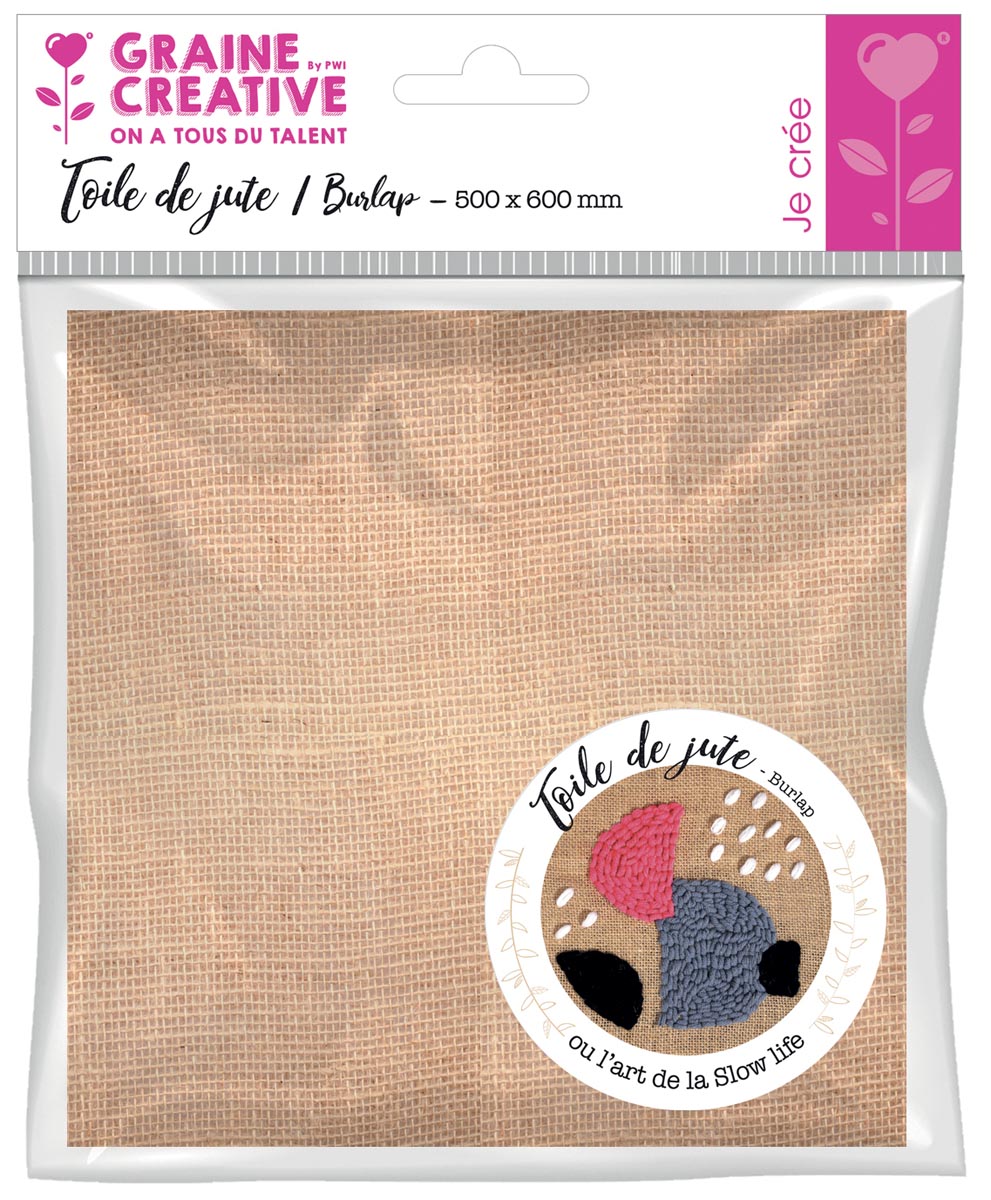 Graine Créative Jute stof, ft 500 x 600 mm