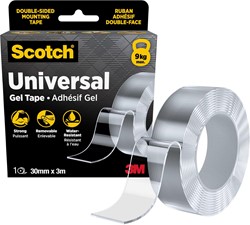 Scotch Universal montage geltape, ft 30 mm x 3 m, transparant