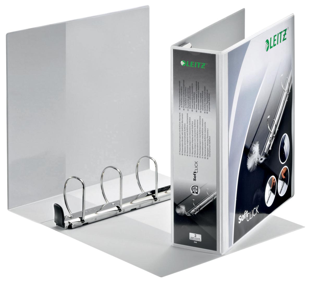 Leitz SoftClick, ft A4 Maxi 4 D-ringen 60 mm, wit