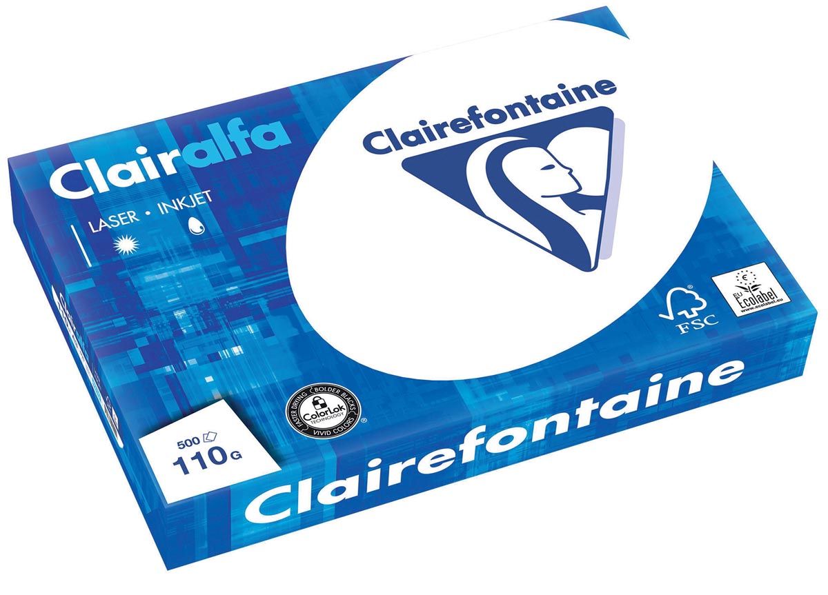 Clairefontaine Clairalfa presentatiepapier A3, 110 g, pak van 500 vel afbeelding