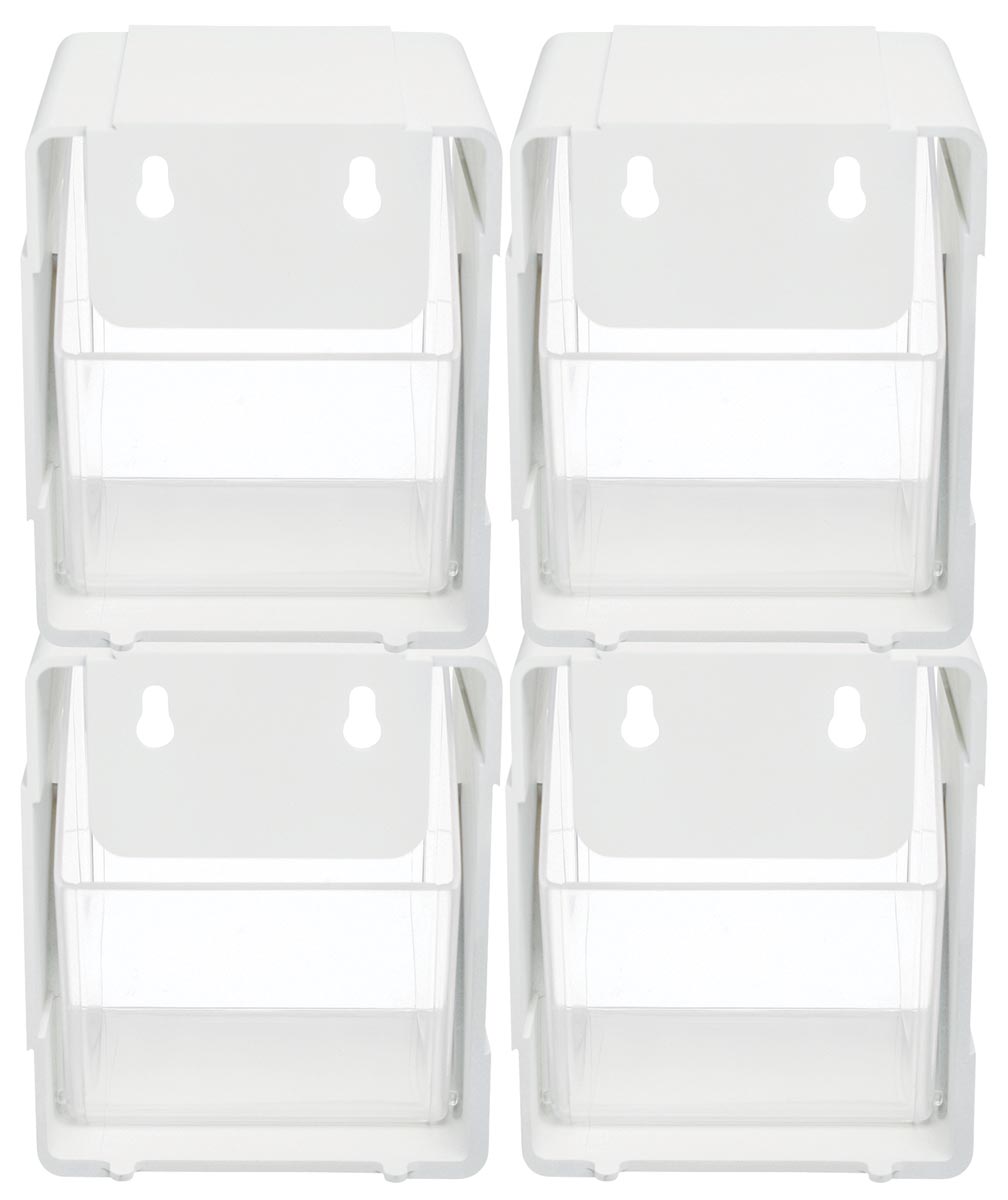 Deflecto sorteer kantelbakje wit, pak met 4 stuks