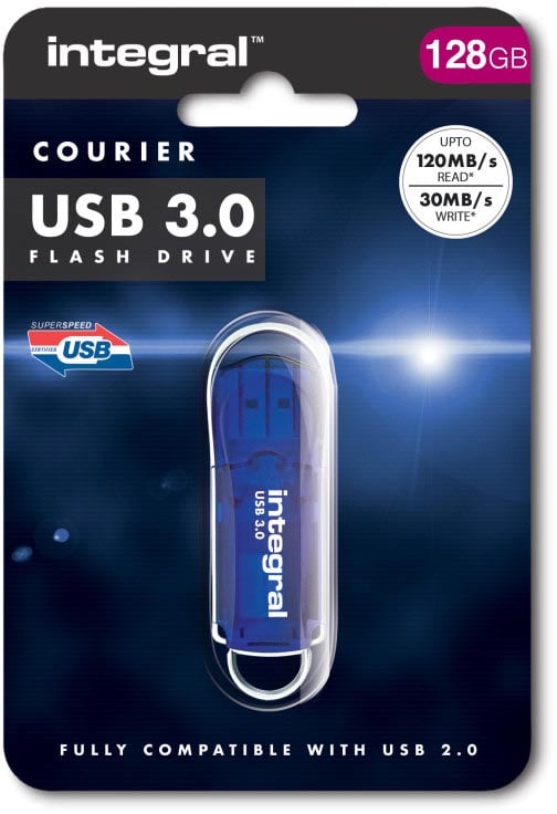 Integral Courier USB 3.0 stick, 128 GB