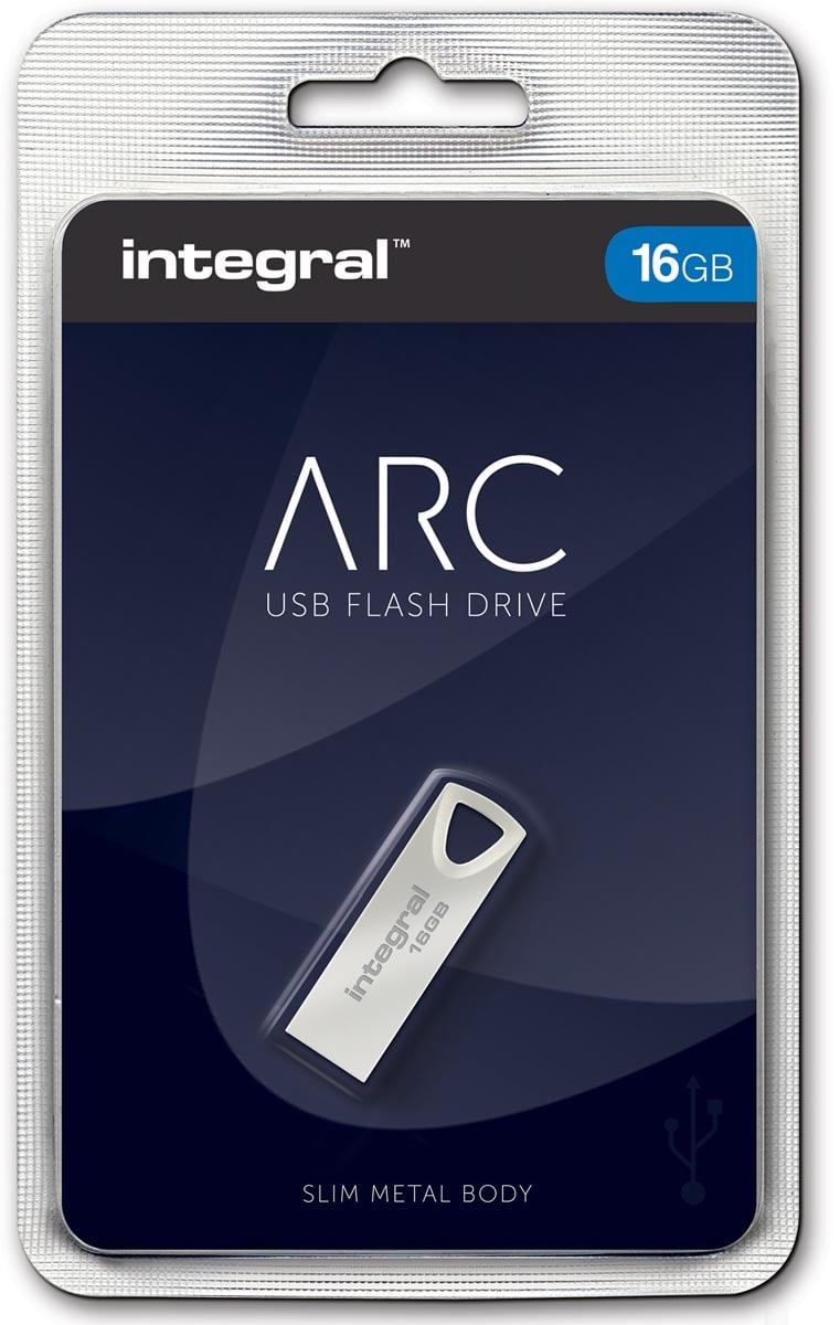Integral ARC USB stick 2.0, 16 GB, zilver afbeelding