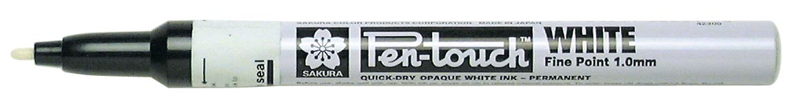 Sakura paint Marker Pen-Touch punt van 1 mm, wit afbeelding