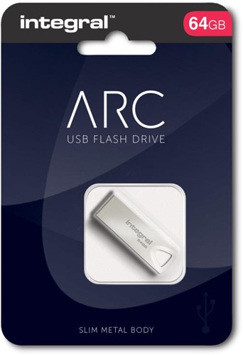 Integral ARC USB stick 2.0, 64 GB, zilver
