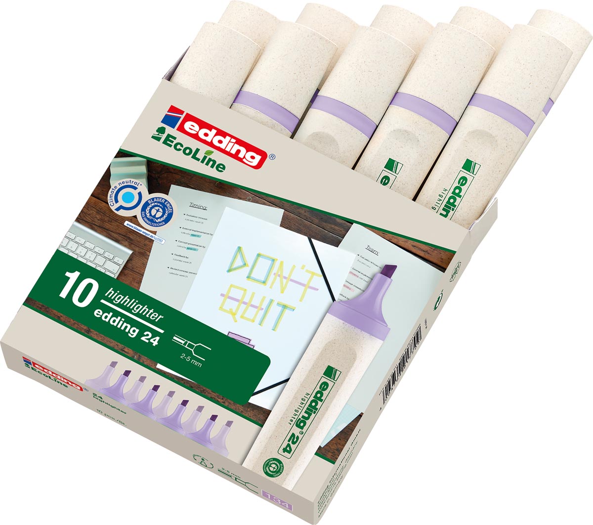 Edding Markeerstift Ecoline e-24 pastelviolet Edding Markeerstift Ecoline e-24 pastelviolet