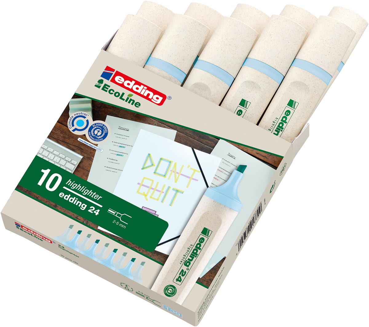Edding Markeerstift Ecoline e-24 pastelblauw Edding Markeerstift Ecoline e-24 pastelblauw