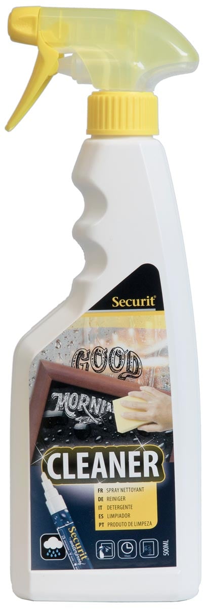Securit reiningsspray voor krijt- en glasborden, flacon van 500 ml afbeelding