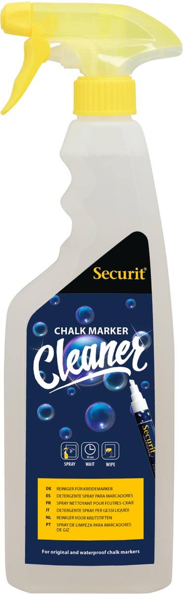 Securit reiningsspray voor krijt- en glasborden, flacon van 750 ml afbeelding