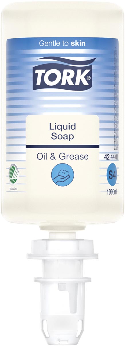Tork vloeibare zeep Oil & Grease, S4 Premium, flacon van 1 liter Tork vloeibare zeep Oil & Grease, S4 Premium, flacon van 1 liter