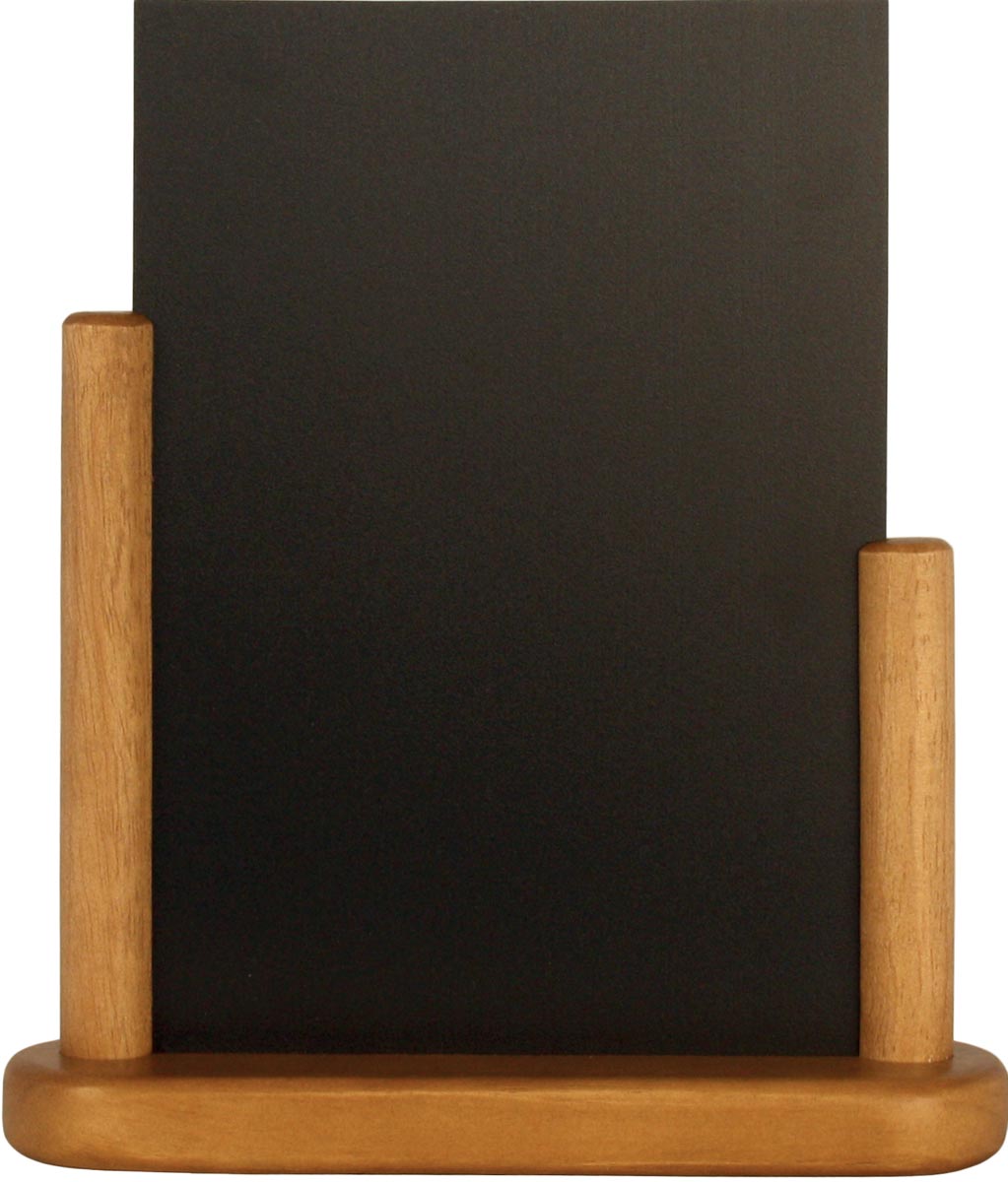 Securit tafelkrijtbord Elegant ft A5, teak