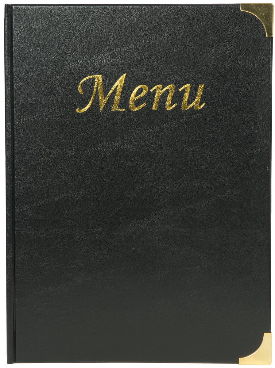Securit menukaart Basic ft A4, zwart afbeelding
