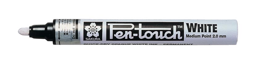 Sakura paint Marker Pen-Touch punt van 2 mm, wit afbeelding