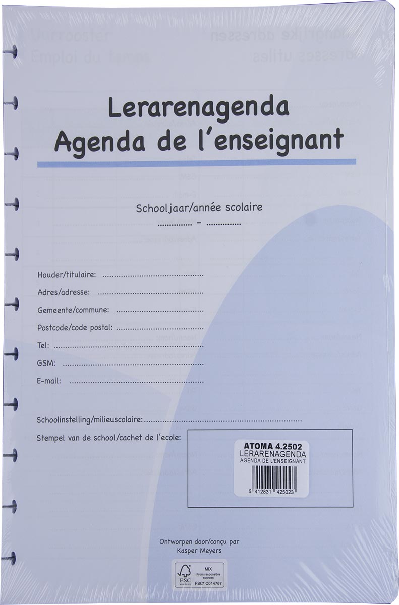 Atoma vulling voor lerarenagenda, A4 afbeelding