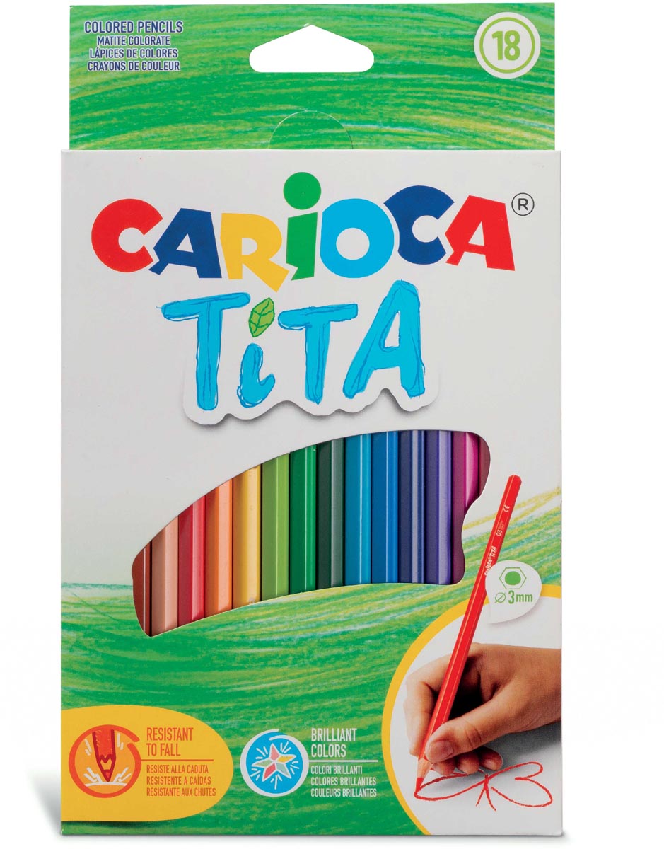 Carioca kleurpotlood Tita, 18 stuks in een kartonnen etui afbeelding