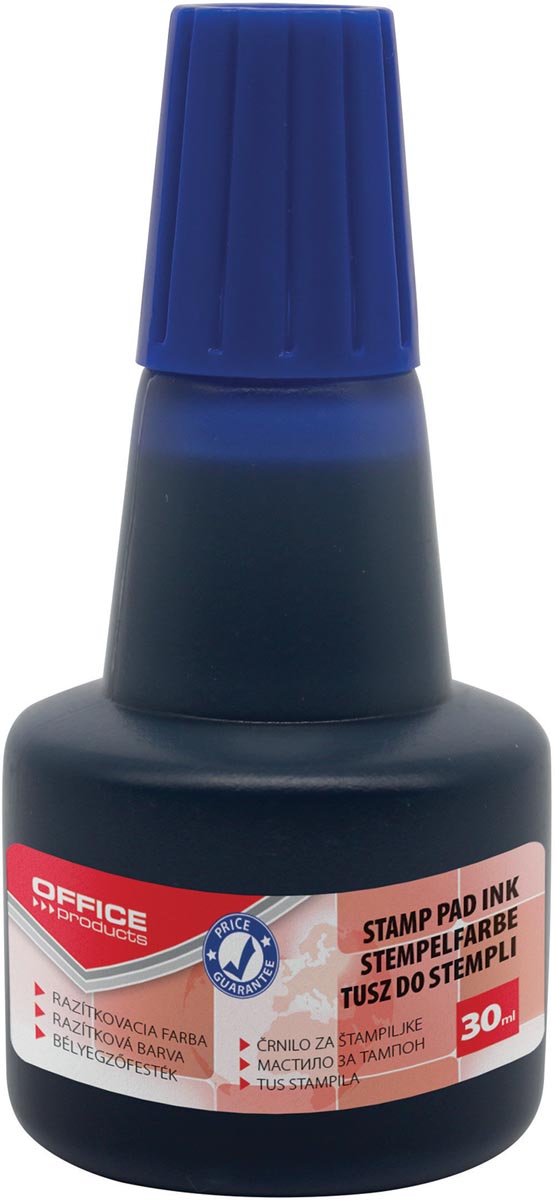 OFFICE products stempelinkt, zonder olie, 30 ml, blauw