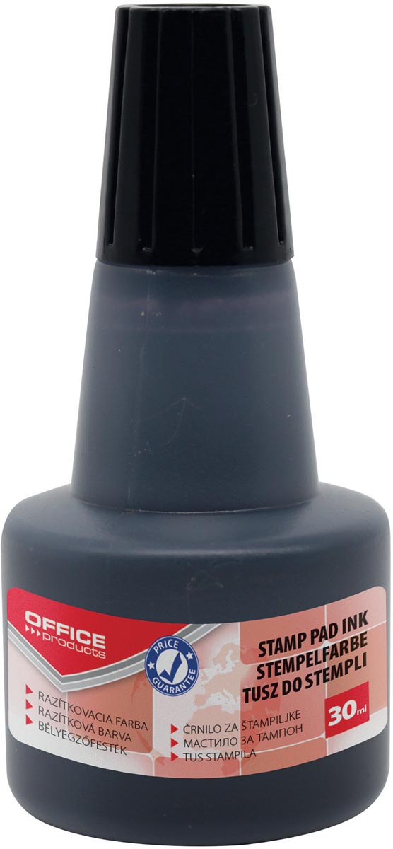 OFFICE products stempelinkt, zonder olie, 30 ml, zwart