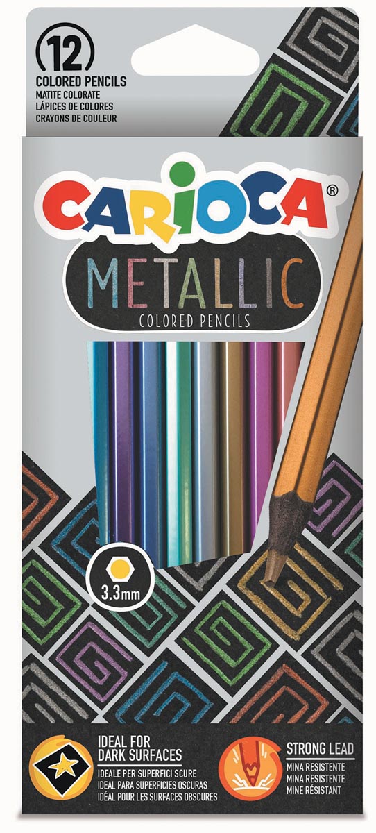 Carioca kleurpotlood Metallic, 12 stuks in een kartonnen etui afbeelding