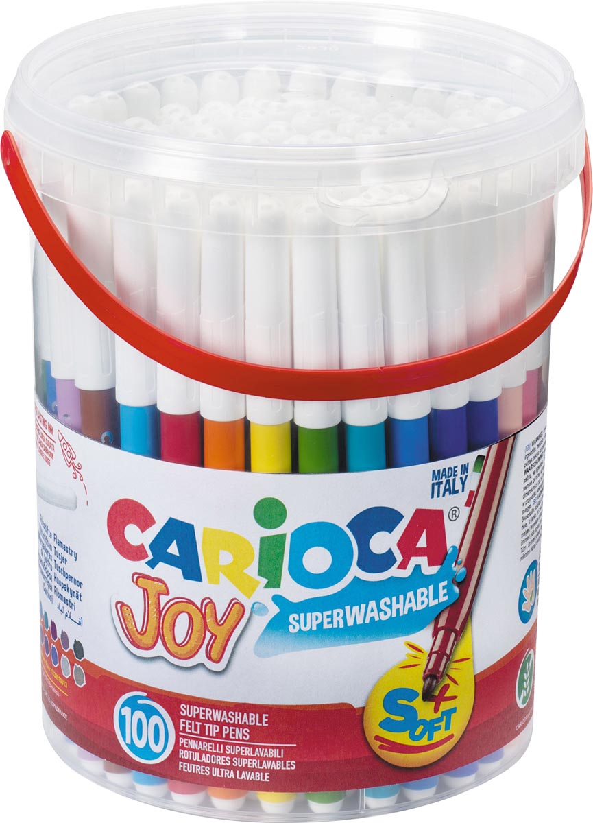 Carioca viltstift Joy, 100 stiften in een plastic pot afbeelding