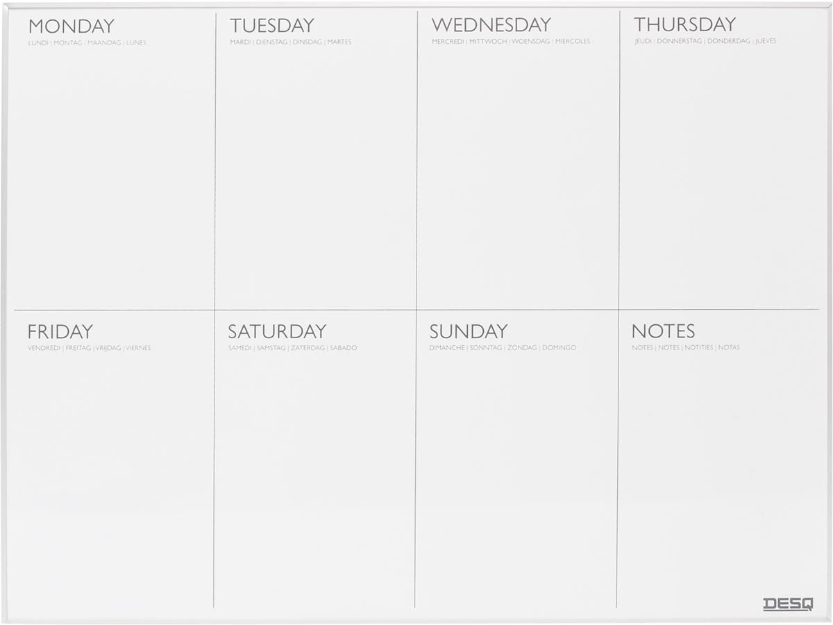 Desq magnetische weekplanner ft 45 X 60 cm afbeelding