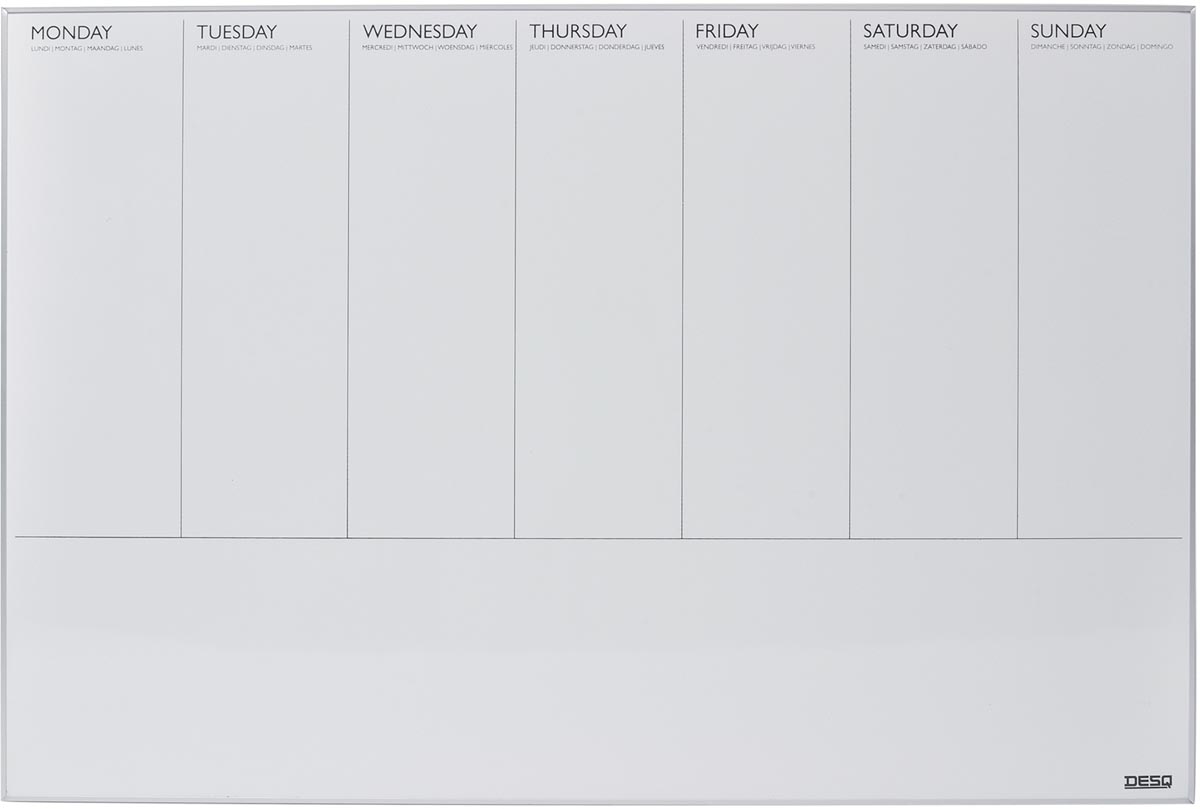 Desq magnetische weekplanner ft 60 X 90 cm