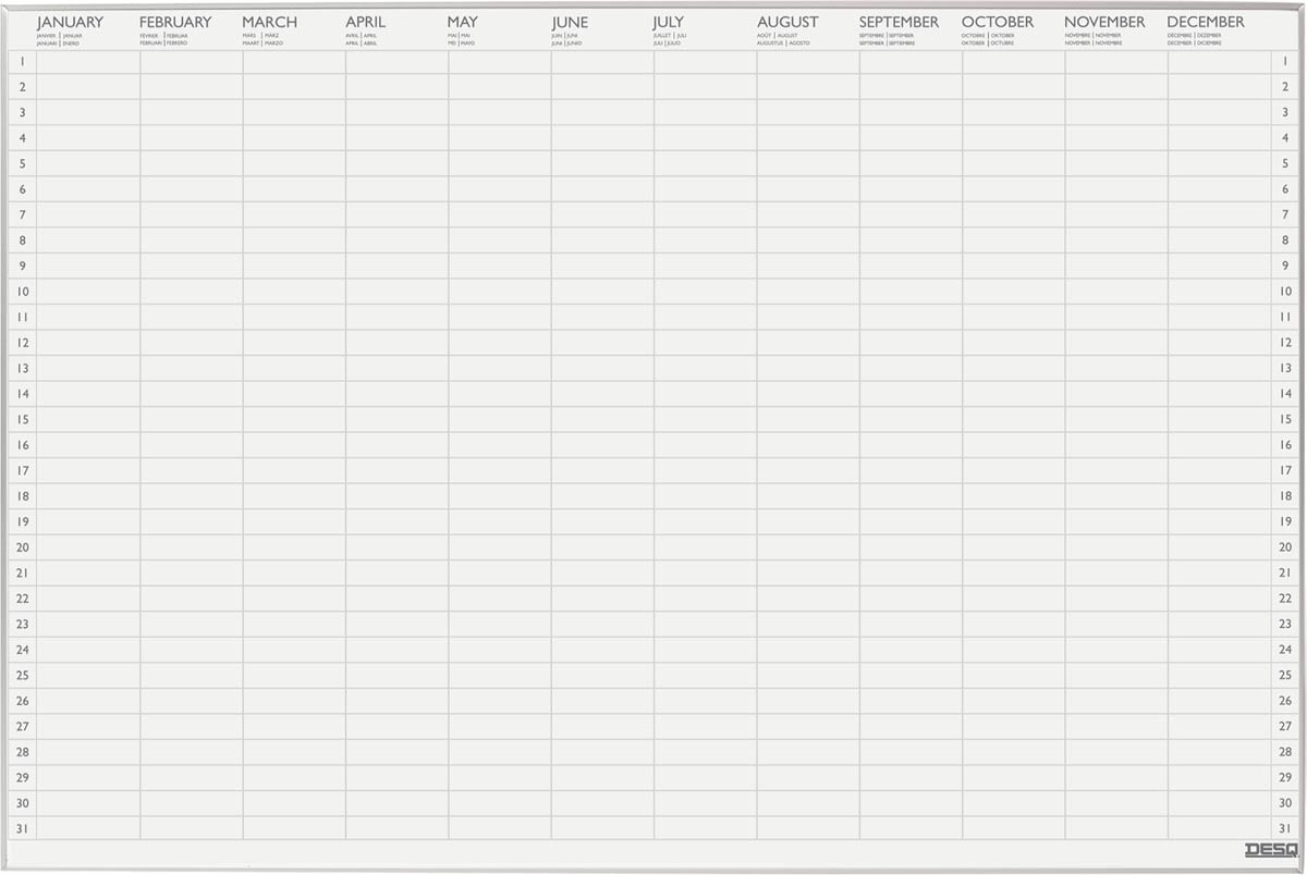 Desq jaarplanner Ultra Thin, magnetisch, ft 60 x 90 cm