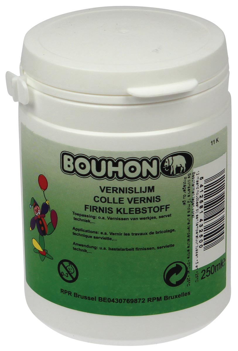 Bouhon vernislijm flacon van 250 ml afbeelding