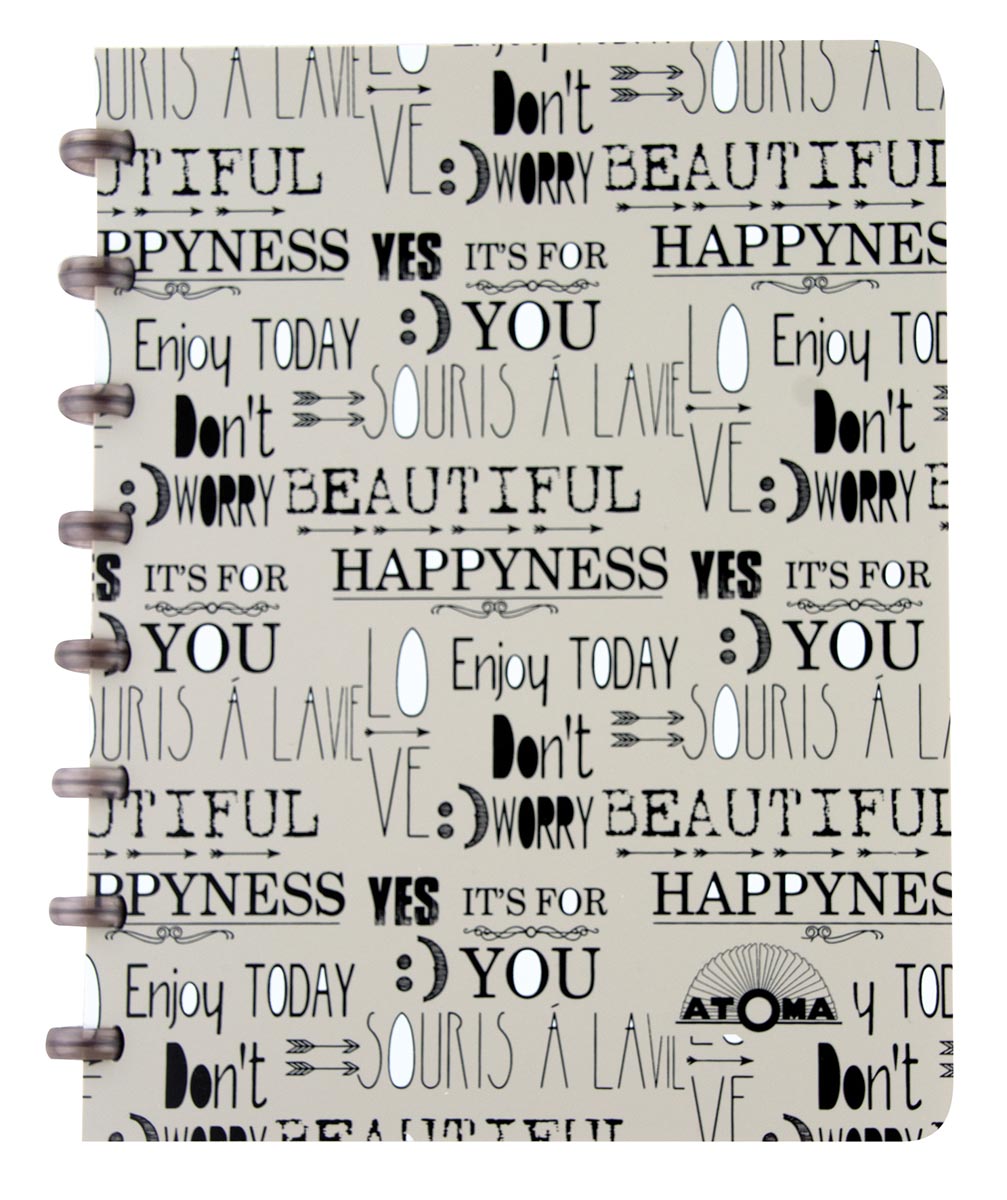 Atoma schrift Quotes, ft A5, 144 bladzijden, gelijnd, geassorteerde kleuren