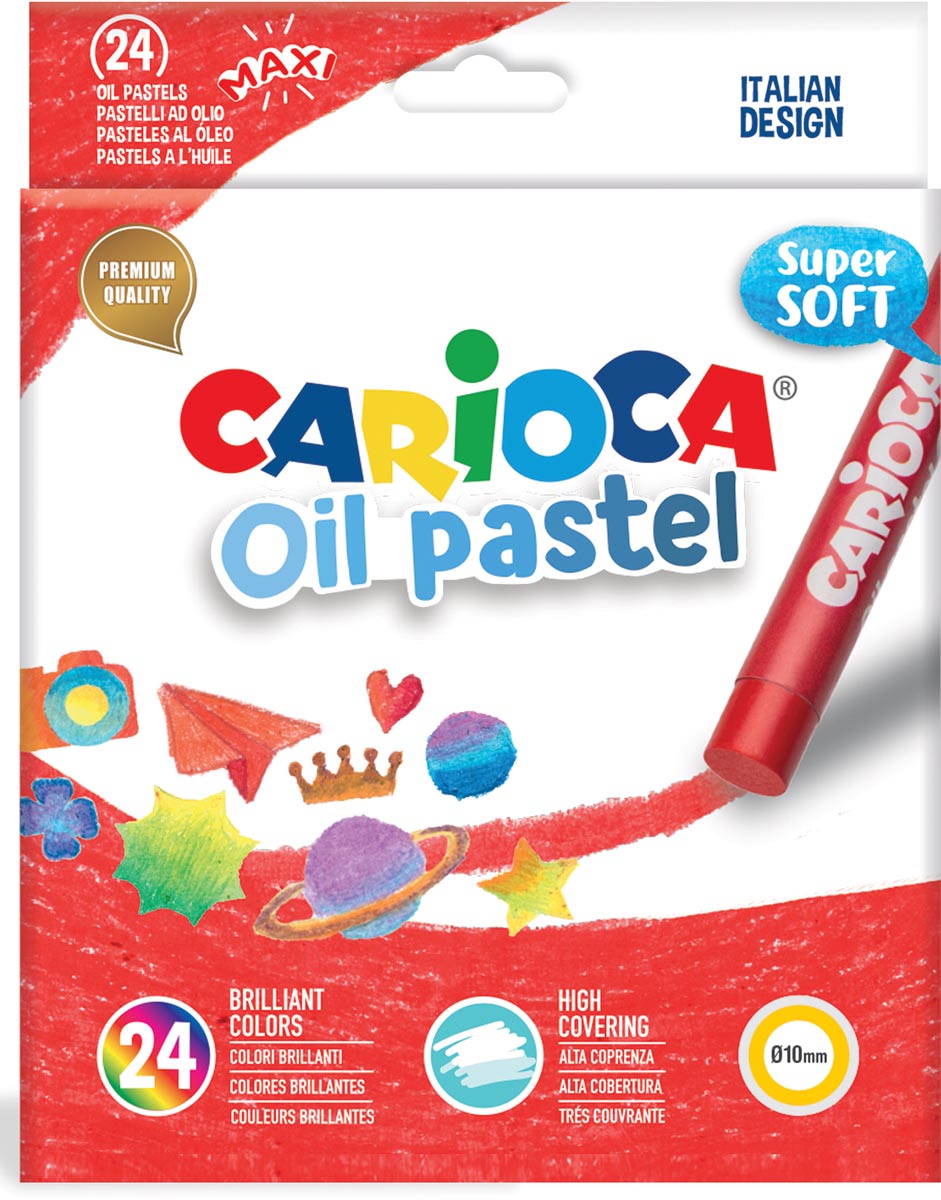 Carioca oliepastels, doos van 24 stuks in geassorteerde kleuren