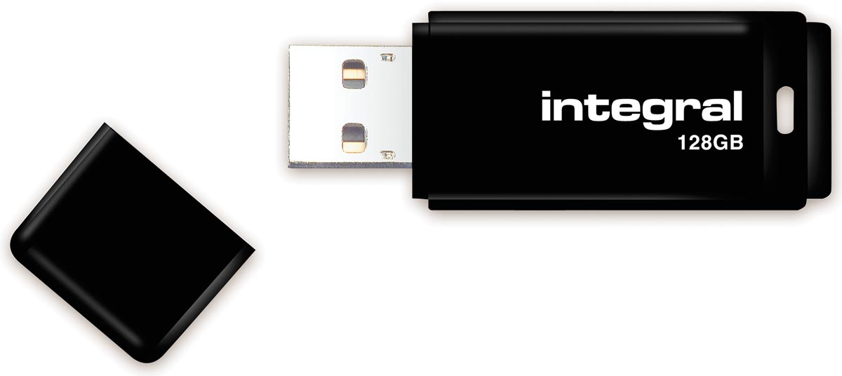 Integral USB 2.0 stick, 128 GB, zwart afbeelding