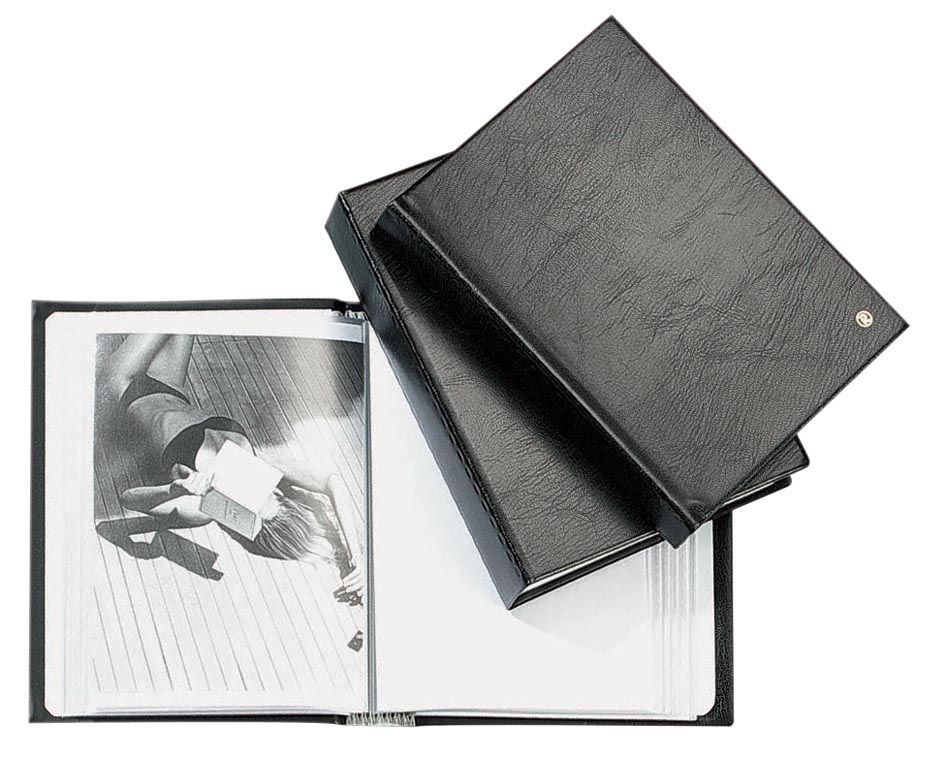 Rillstab showalbum Original, zwart, ft A5, 20 tassen