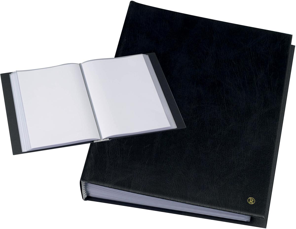 Rillstab showalbum Original, zwart, ft A4, 10 tassen