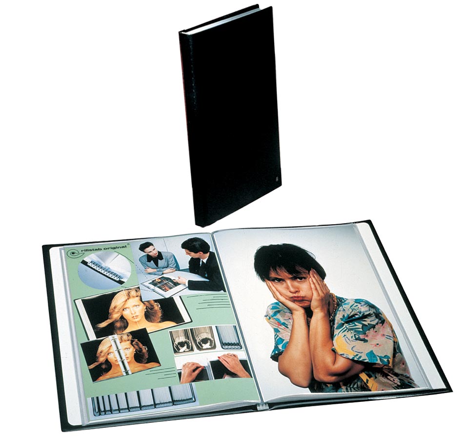 Rillstab showalbum Original, zwart, ft A4, 30 tassen