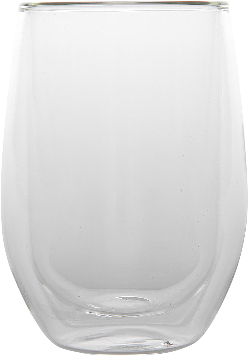 Cosy Isolate tumbler 35 cl, uit glas, 7,5 x 12,5 cm, set van 2 stuks