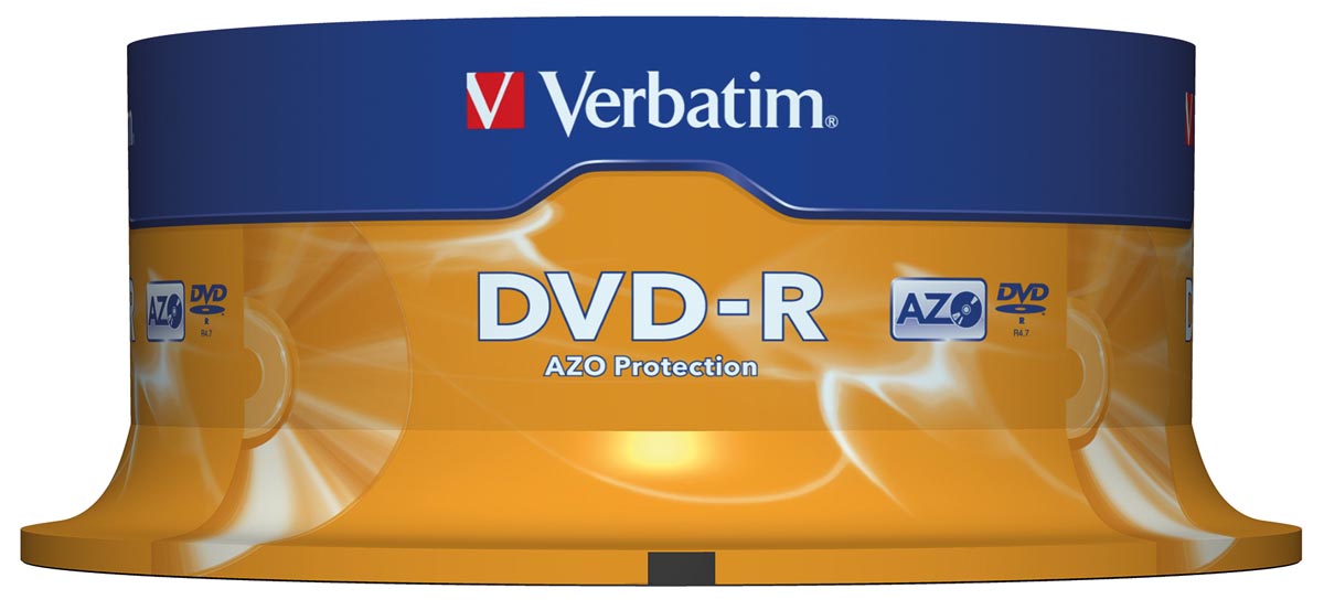 Verbatim DVD recordable DVD-R, spindel van 25 stuks Verbatim DVD recordable DVD-R, spindel van 25 stuks