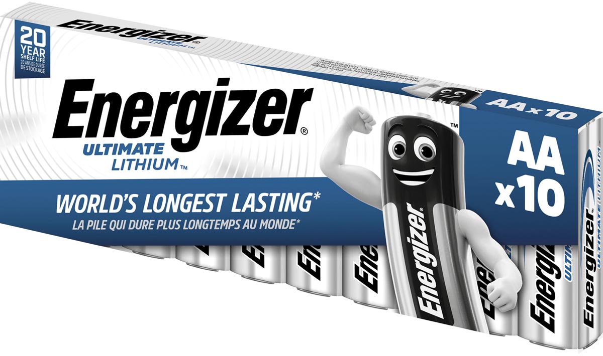 Energizer batterijen Ultimate Lithium AA/L91, pak van 10 stuks Energizer batterijen Ultimate Lithium AA/L91, pak van 10 stuks