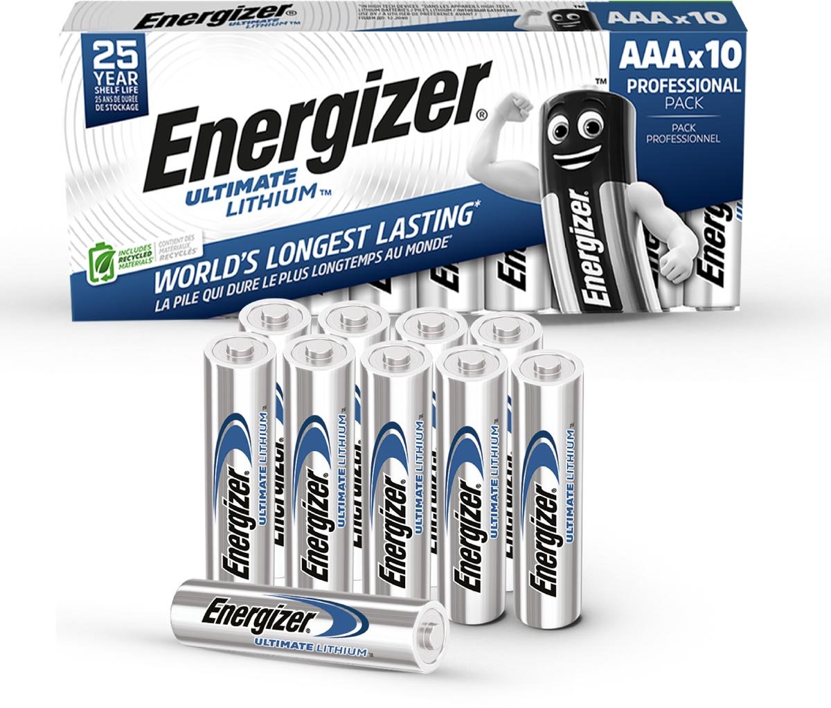 Energizer batterijen Ultimate Lithium AAA/L92, pak van 10 stuks afbeelding