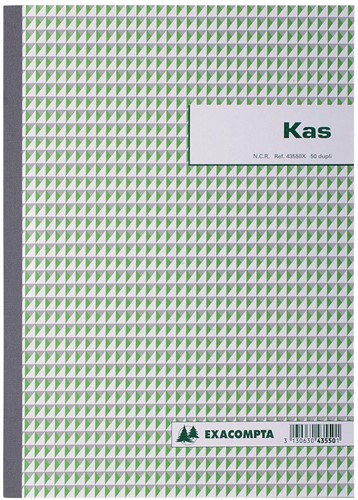Exacompta kasboek, ft A4, Nederlandstalig, dupli (50 x 2 vel)