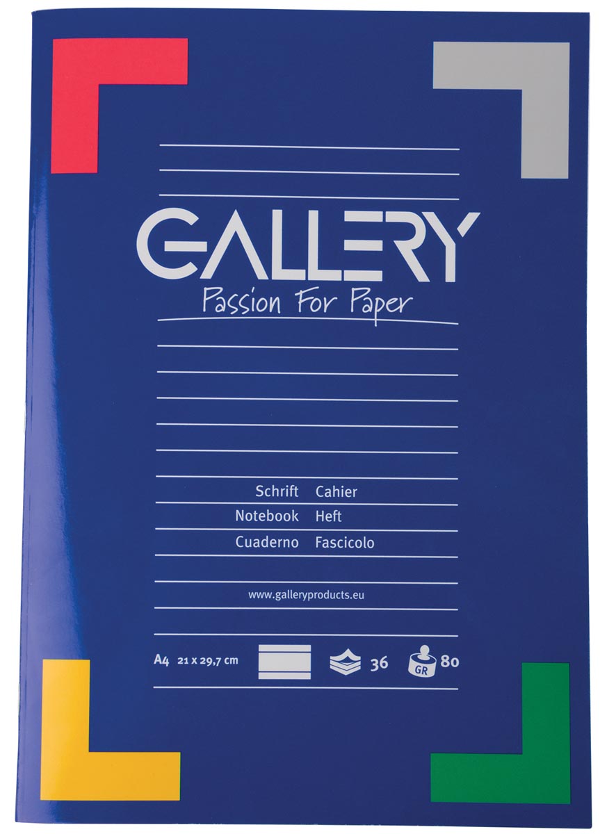 Gallery schrift, ft A4, gelijnd, 72 bladzijden Gallery schrift, ft A4, gelijnd, 72 bladzijden
