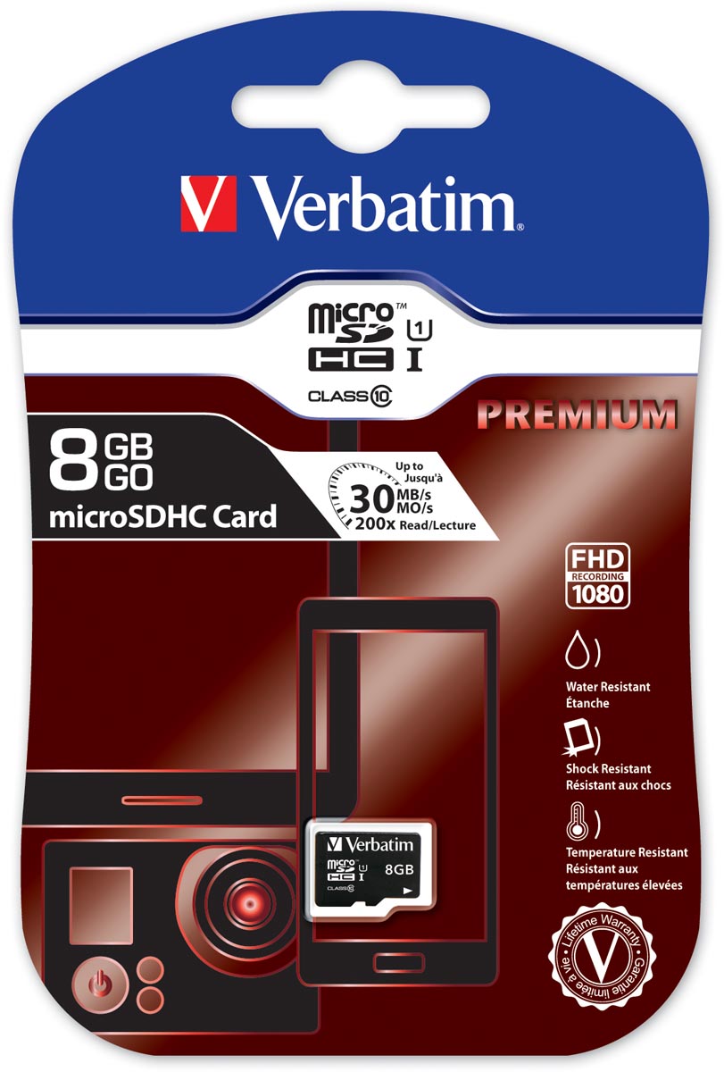 Verbatim Microsdhc Geheugenkaart Klasse 10 8 Gb huismerk kopen in de aanbieding